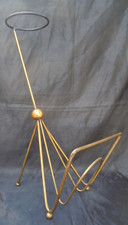 Porte revue sculptural laiton style  Adnet Aubock vide poche design vintage