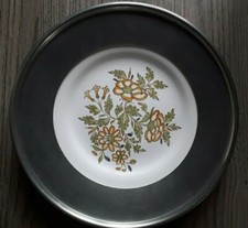 ANCIENNE ASSIETTE MOUSTIERS Décor fait main 