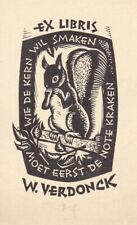 ✒ EX LIBRIS W VERDONCK par Frans LASURE