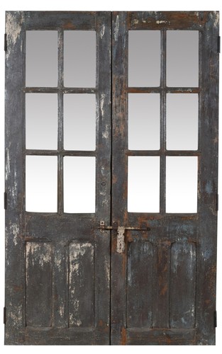 Porte bois massif fer - et,