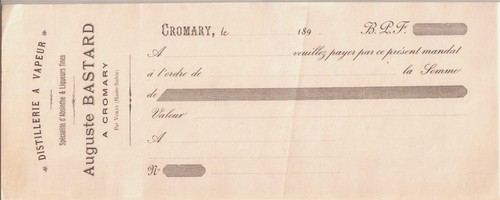 Fin 1800 document - , vierge