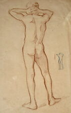 Dessin académie de nu Ernest Pierre GUÉRIN modèl vivant  Drawing nude art