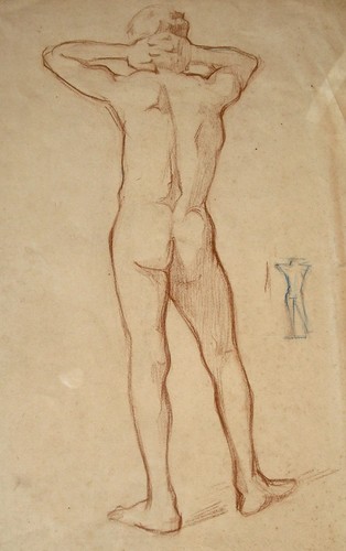 Dessin académie ernest - académie, nu