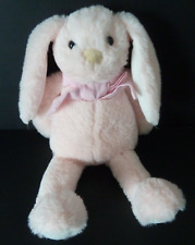 84. Doudou peluche ATMOSPHERA FOR KIDS LAPIN rose noeud oreille blanc 32cm NEUF*