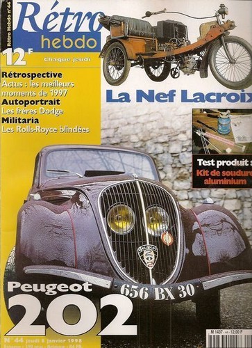 Retro hebdo peugeot 202 - hebdo, 44