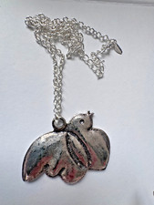 collier avec colombe en  métal brossé LouLou CACHAREL