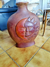 très grand vase en céramique vintage /soleil/lune  Vallauris ?