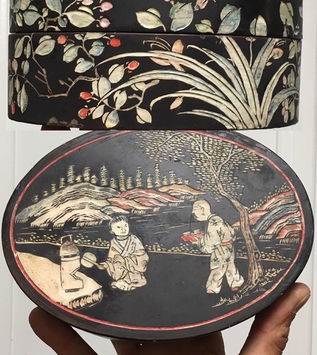 Antique chinese lacquered - antique,