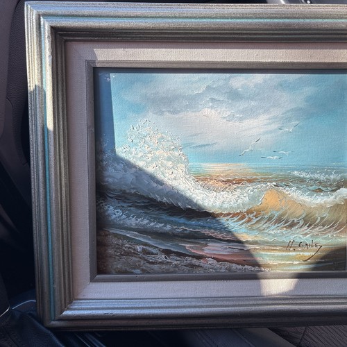 Vintage original seascape - original, oil