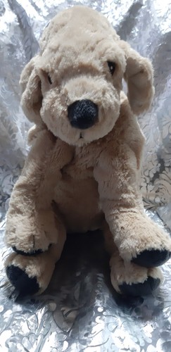 Peluche doudou chien beige - chien,