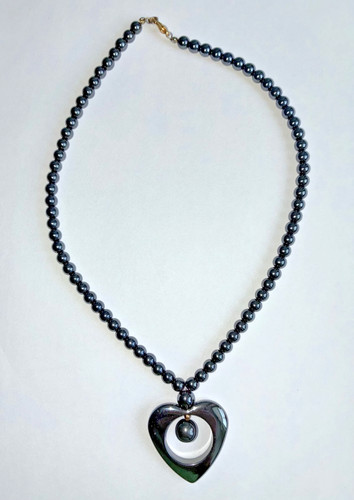 Collier perles hématite - perles, d’hématite