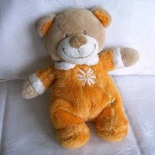Doudou Ours Kiabi Nicotoy -  Orange Fleur
