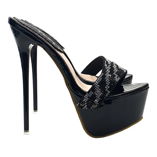 Mules sexy noires - mules,