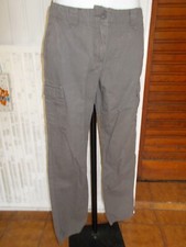 Pantalon coton marron slim CAROLL 40FR multi poches 18AS8