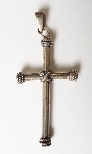Croix pendentif argent - en,