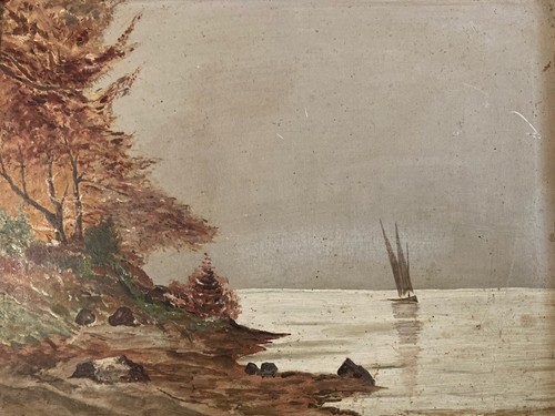 Belle peinture huile panneau