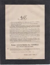 1903 Faire-part décès Mme Louis RAMPAL née Mathilde CAUSSEMILLE - Marseille.