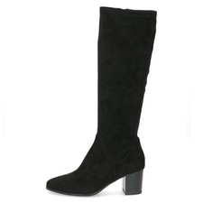 Bottes Femme Élastiques Noires À Talon Moyen 6 CM CAPRICE