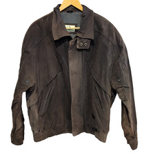 Blouson cuir nubuck marron Timber Trail taille L #32c