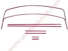 LISERÉ LISERET ROUGE BAGUETTE ALUMINIUM TOUR DE CAISSE PEUGEOT 205 GTI CTI K