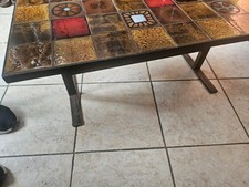 Table Basse Vallauris Roche Bobois JEAN GREGORIEFF CAPRON non Signée