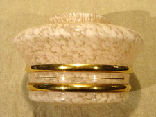 Ancien abat jour plafonnier verre moucheté rose pour lampe  lustre plafonnier