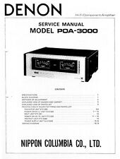 Manuel De Service Pour Denon POA-3000