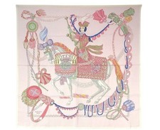 Grande écharpe en soie rose