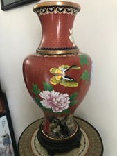 CLOISONNE VASE BRONZE EMAUX