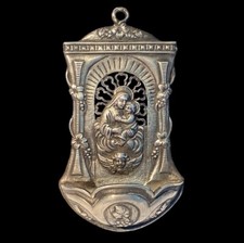Bénitier En Argent - Art Nouveau - Vers 1900 - Vierge À L’enfant 