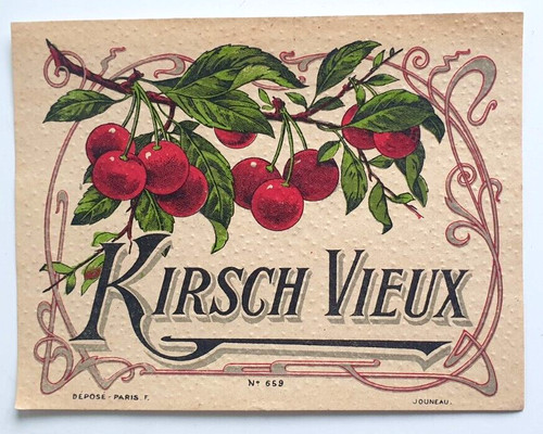 Etiquette kirsch vieux bel - kirsch,