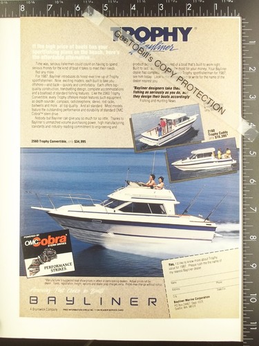 1987 advertising for bayliner - advertising,