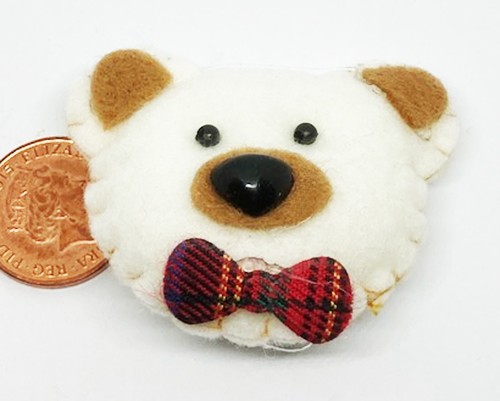 Coussin tête ours blanc - coussin,