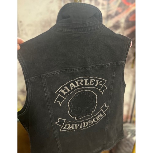 Harley davidson denim vest - davidson,