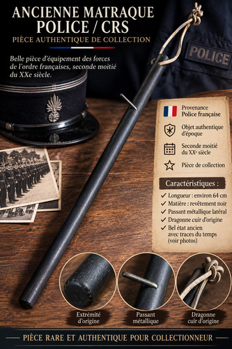 Ancienne matraque police - ancienne,