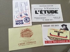 lot  4 anciens buvards