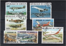 TIMBRE THEME AVION / AVIATION / DJIBOUTI