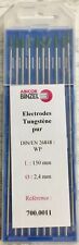 10x Electrode Tungstene Vert Pur - Ø Au Choix - Long. 150mm Abicor Binzel