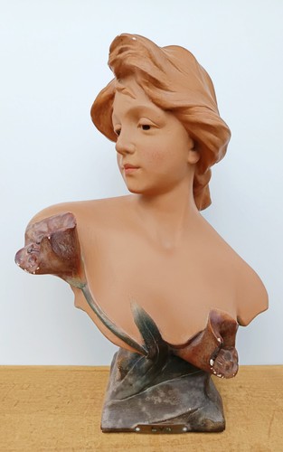 Buste art nouveau plâtre - buste,