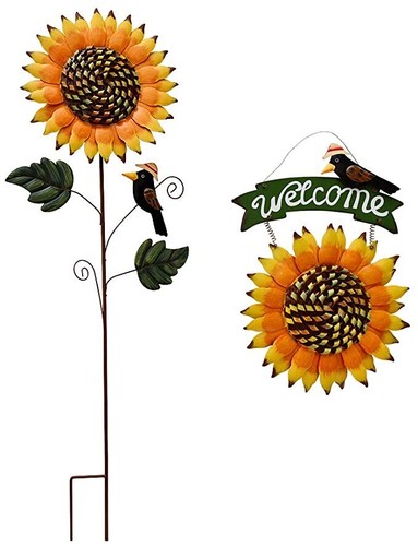 Sunflower garden yard - yard, stake