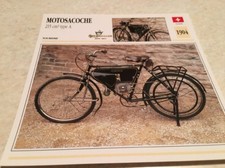 Carte moto Motosacoche 215 cm3 type A 1904 collection Atlas Suisse