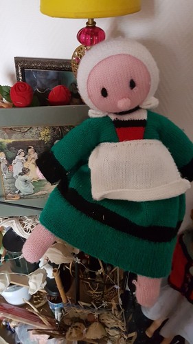 Poupée bécassine tricotée - poupÉe,