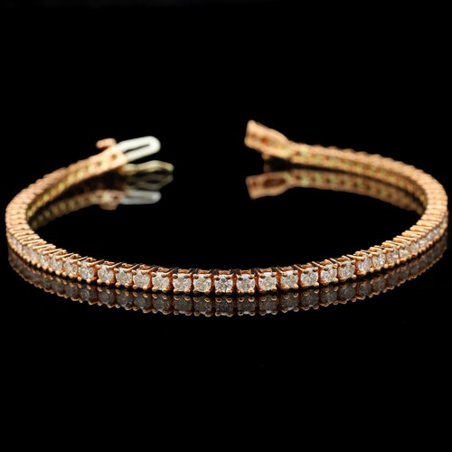 Bracelet tennis rose - bracelet,