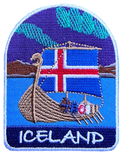 Ecusson islande insigne - (3"),