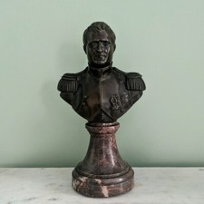 Buste de Napoléon en bronze sur socle en marbre, vers 1900
