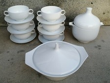 Lot 6 bols , soupière et verseuse couverte porcelaine ROSENTHAL STUDIO LINIE 