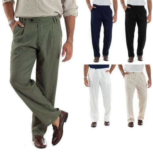 Pantalons homme lin bouffant - lin,