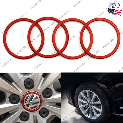 4pcs red car wheel center - car,