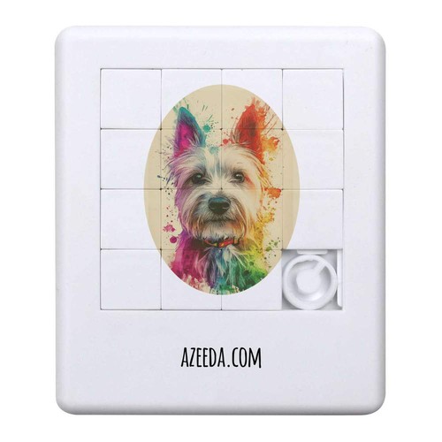 Westie dog portrait sliding - portrait',