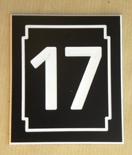 plaque ou etiquette numero